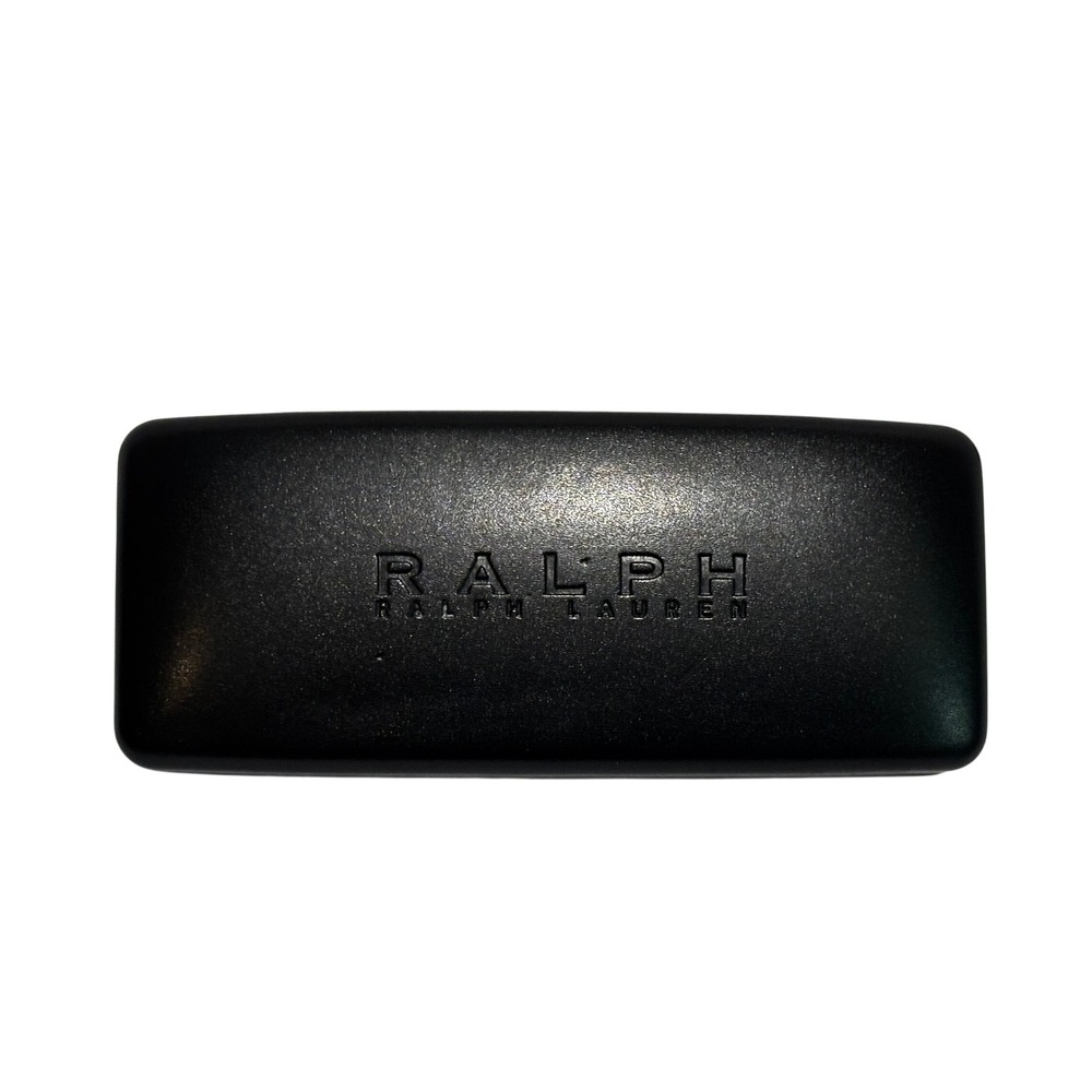 Ralph Ralph Lauren Black Hardshell Eyeglasses Case Red Logo Interior quiet lux